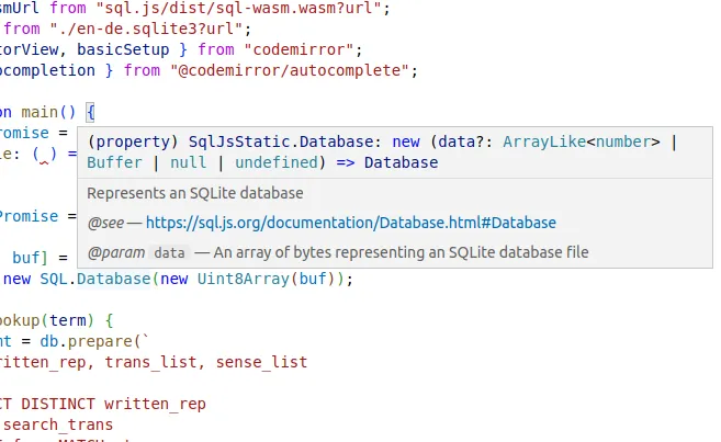 Documentation lookup in VS Code