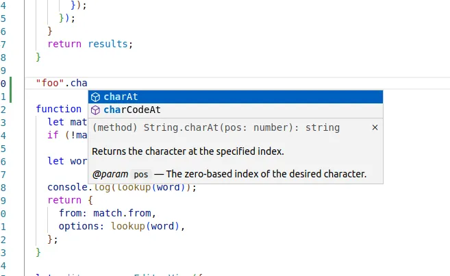 Autocomplete in VS Code